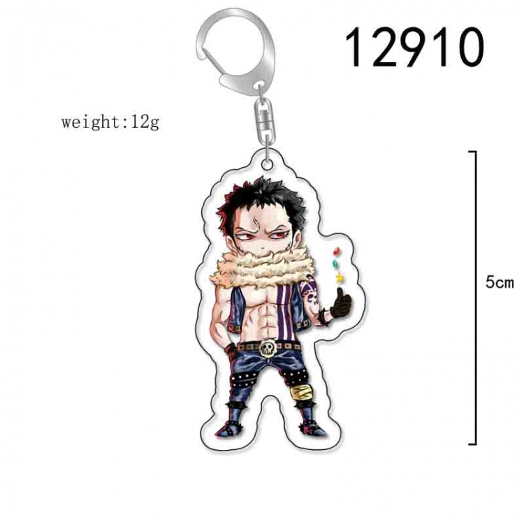 One Piece Anime Acrylic Keychain Charm price for 5 pcs 12910