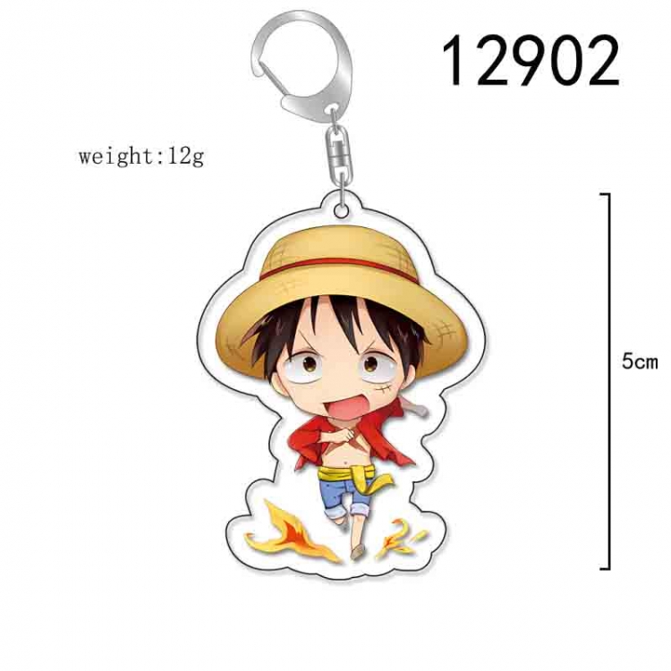 One Piece Anime Acrylic Keychain Charm price for 5 pcs 12902