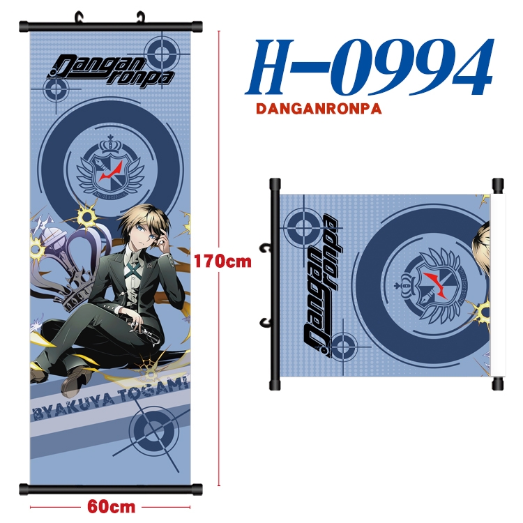 Dangan-Ronpa Black plastic rod cloth hanging canvas painting 60x170cm H-0994