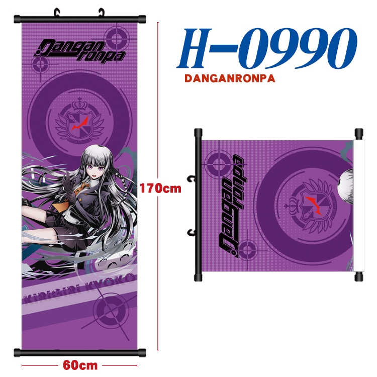 Dangan-Ronpa Black plastic rod cloth hanging canvas painting 60x170cm H-0990