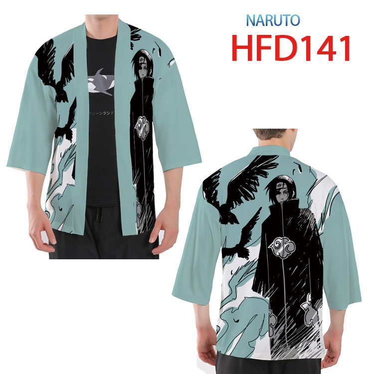 Naruto Anime peripheral full-color short kimono from S to 4XL  HFD 141