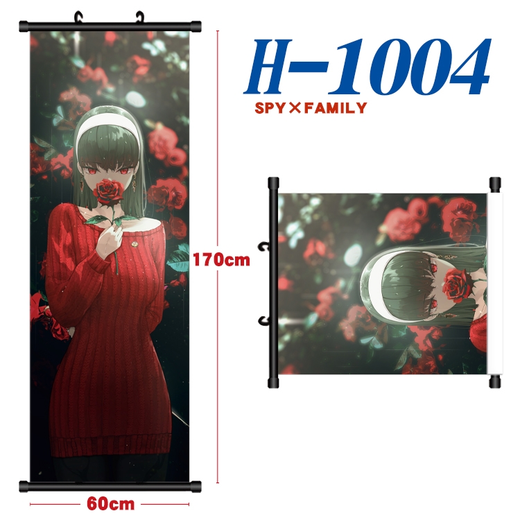 SPY×FAMILY Black plastic rod cloth hanging canvas painting 60x170cm H-1004