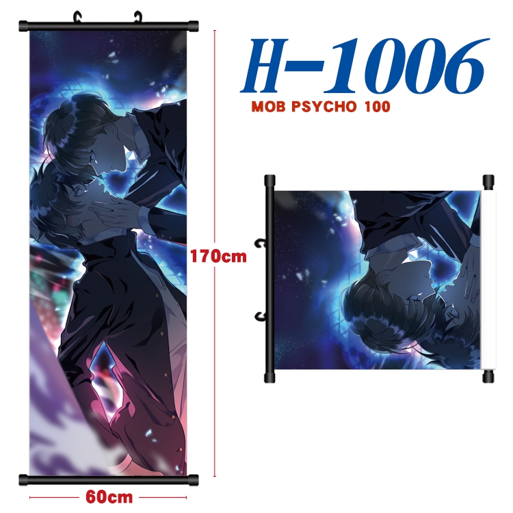 Mob Psycho 100 Black plastic rod cloth hanging canvas painting 60x170cm H-1006