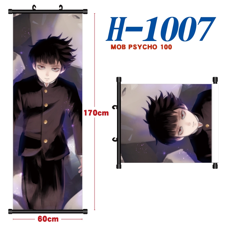 Mob Psycho 100 Black plastic rod cloth hanging canvas painting 60x170cm H-1007