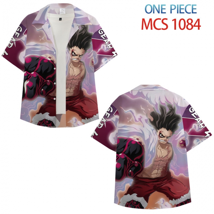 One Piece Anime peripheral full color short-sleeved shirt from XS to 4XL MCS-1084
