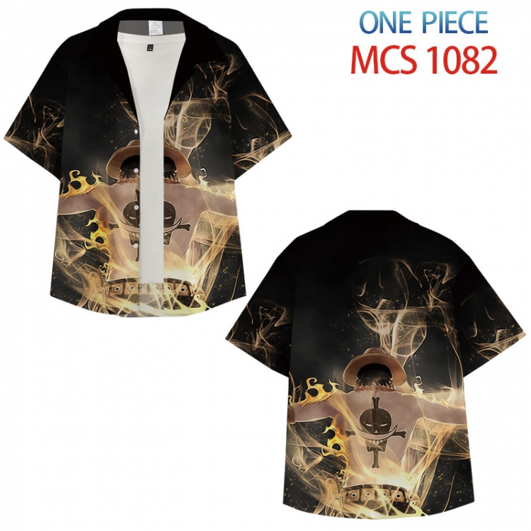 One Piece Anime peripheral full color short-sleeved shirt from XS to 4XL MCS-1082