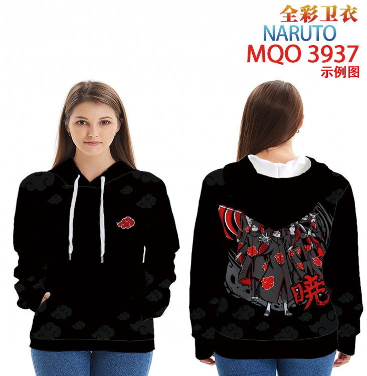 Naruto Long Sleeve Hooded Full Color Patch Pocket Sweatshirt from XXS to 4XL MQO 3937