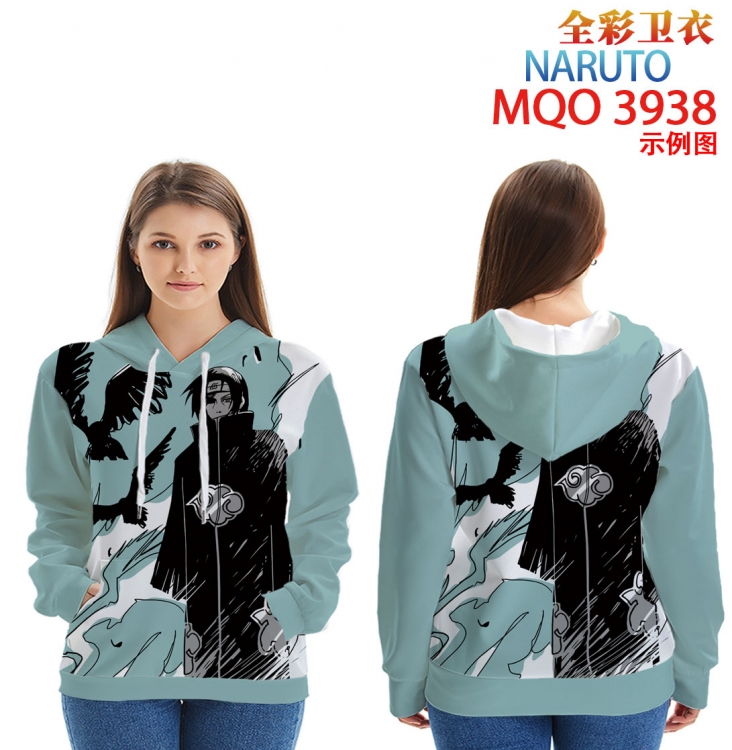 Naruto Long Sleeve Hooded Full Color Patch Pocket Sweatshirt from XXS to 4XL  MQO 3938