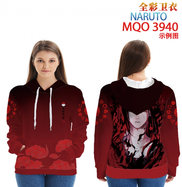 Naruto Long Sleeve Hooded Full Color Patch Pocket Sweatshirt from XXS to 4XL MQO 3940