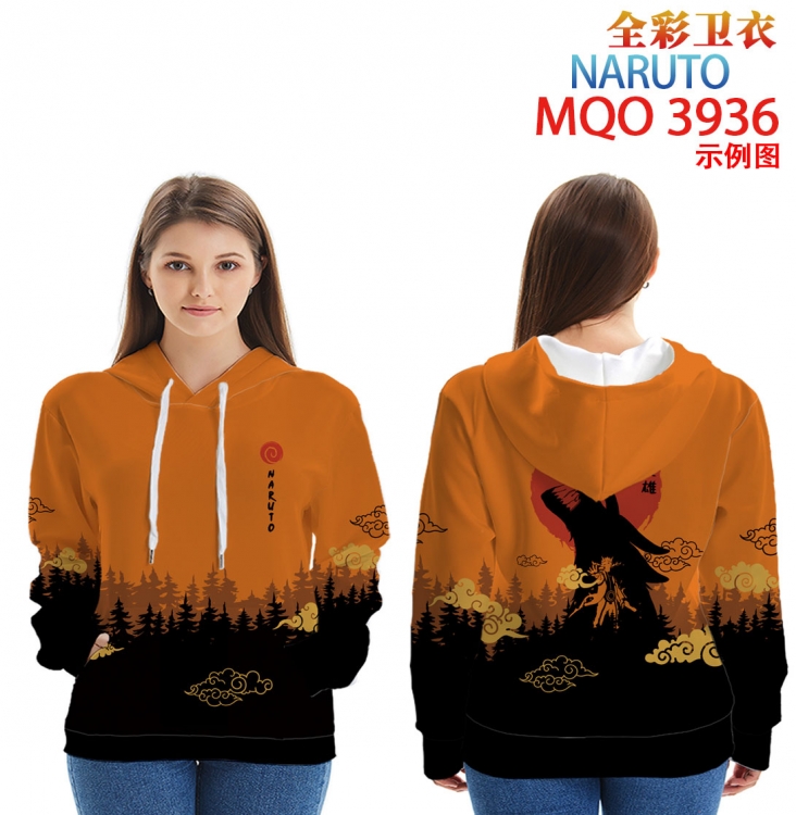 Naruto Long Sleeve Hooded Full Color Patch Pocket Sweatshirt from XXS to 4XL MQO 3936