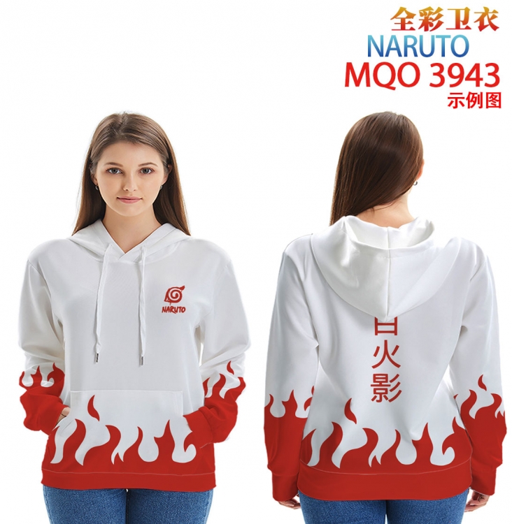 Naruto Long Sleeve Hooded Full Color Patch Pocket Sweatshirt from XXS to 4XL  MQO 3943