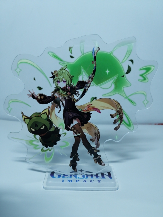 Genshin Impact Anime Laser Acrylic Humanoid  keychain Standing Plates  358