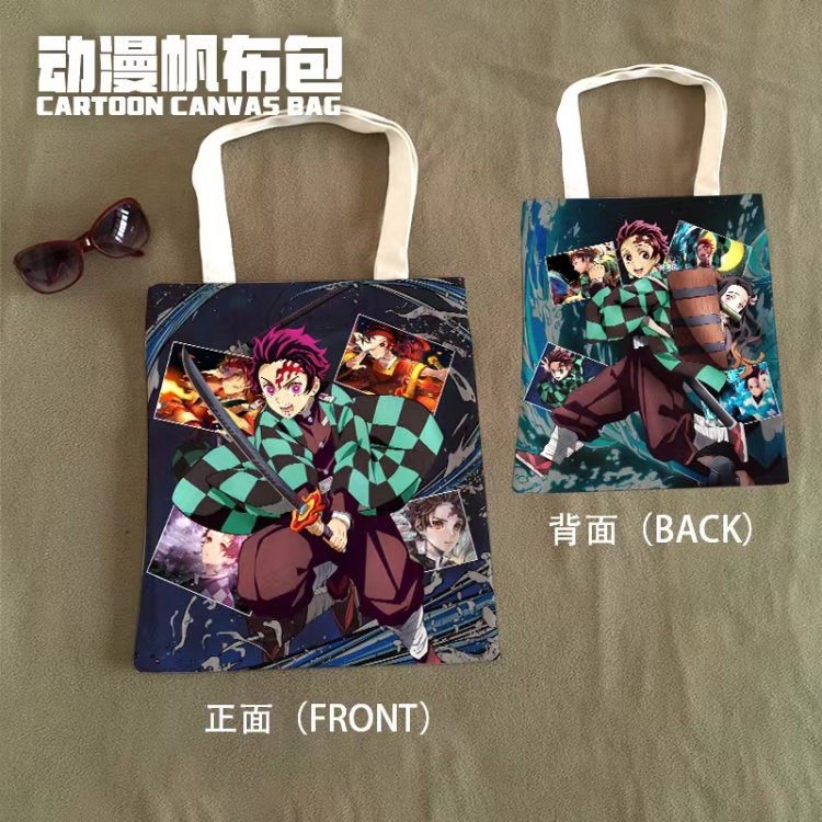 Demon Slayer Kimets Anime Canvas Bag Shoulder Shopping Bag 33x37cm 337