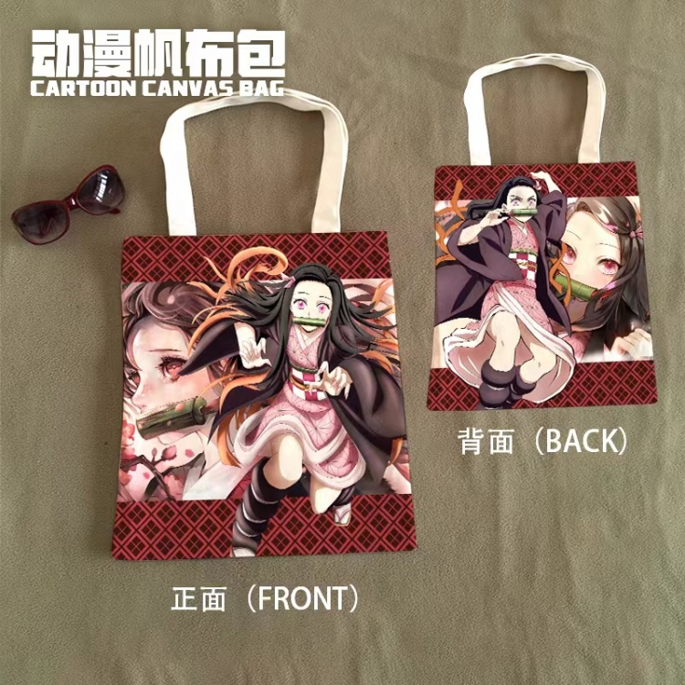 Demon Slayer Kimets Anime Canvas Bag Shoulder Shopping Bag 33x37cm  509