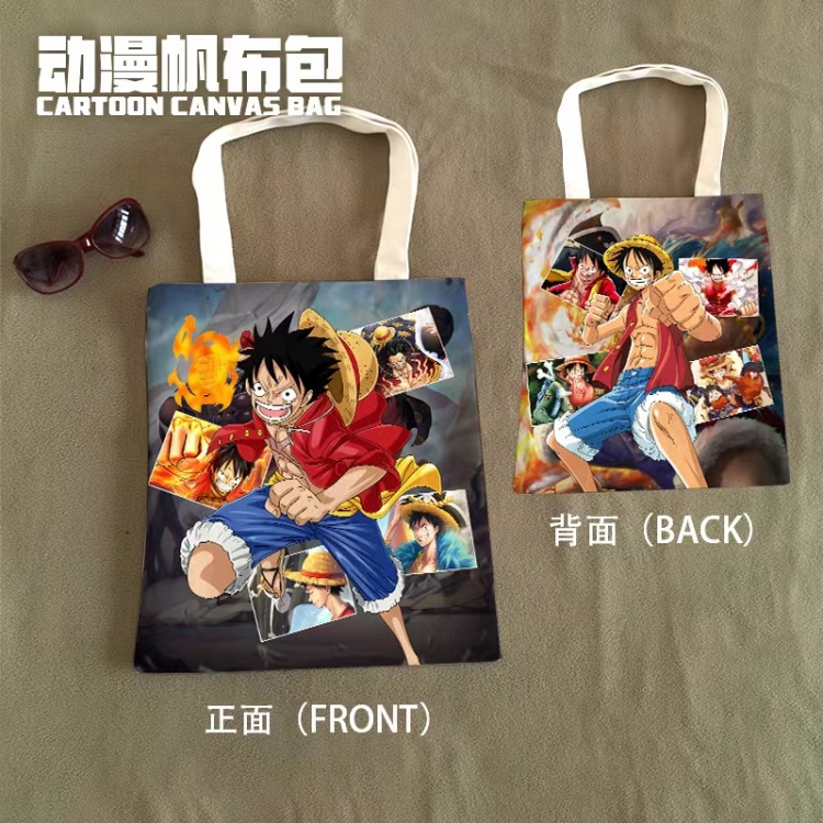 One Piece Anime Canvas Bag Shoulder Shopping Bag 33x37cm 348