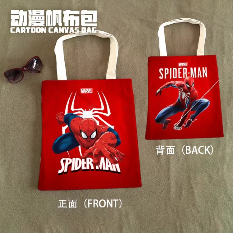 Spiderman Anime Canvas Bag Shoulder Shopping Bag 33x37cm  306