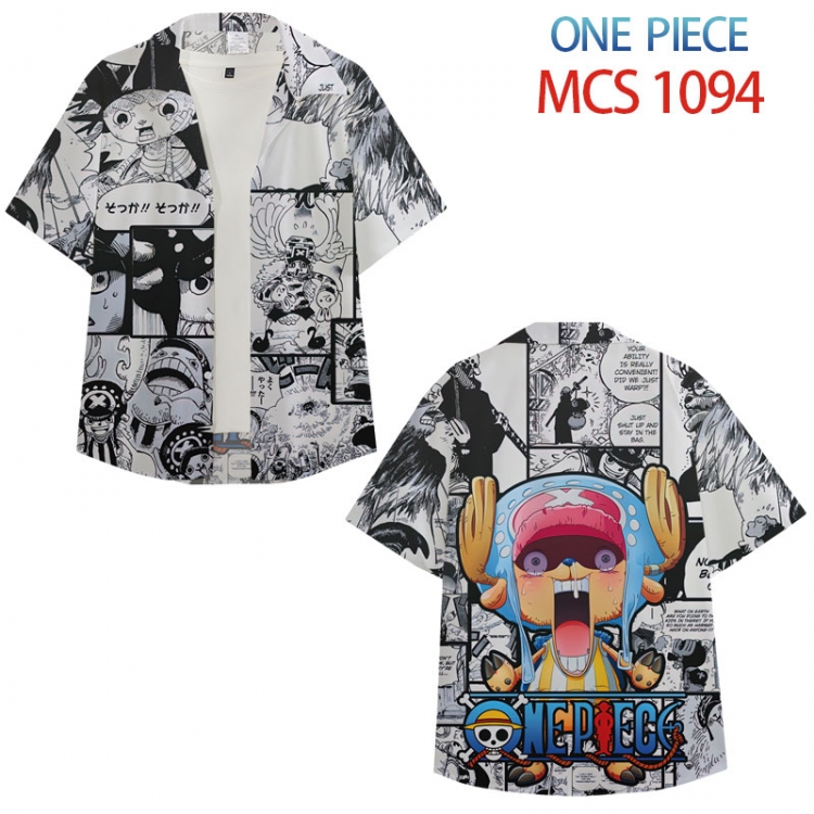 One Piece Anime peripheral full color short-sleeved shirt from XS to 4XL MCS-1094