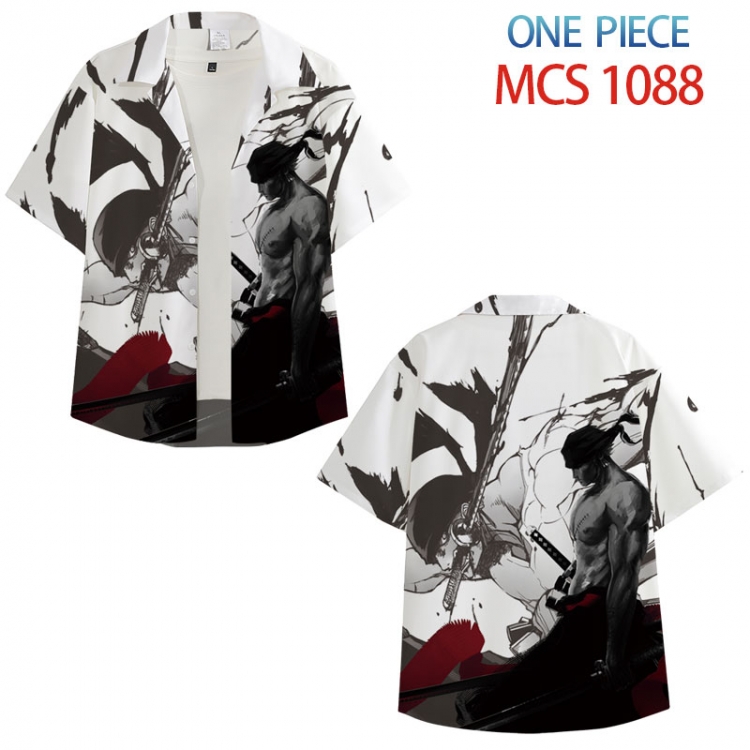 One Piece Anime peripheral full color short-sleeved shirt from XS to 4XL  MCS-1088
