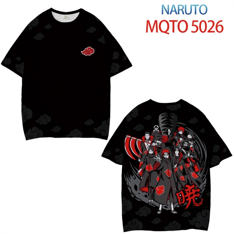 Naruto Full color printed short sleeve T-shirt from XXS to 4XL MQTO 5026