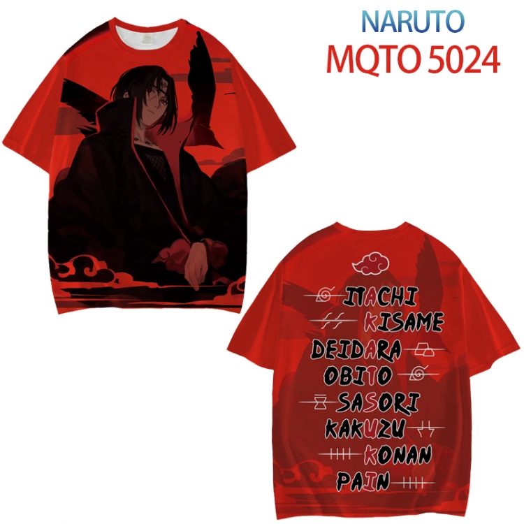 Naruto Full color printed short sleeve T-shirt from XXS to 4XL MQTO 5024