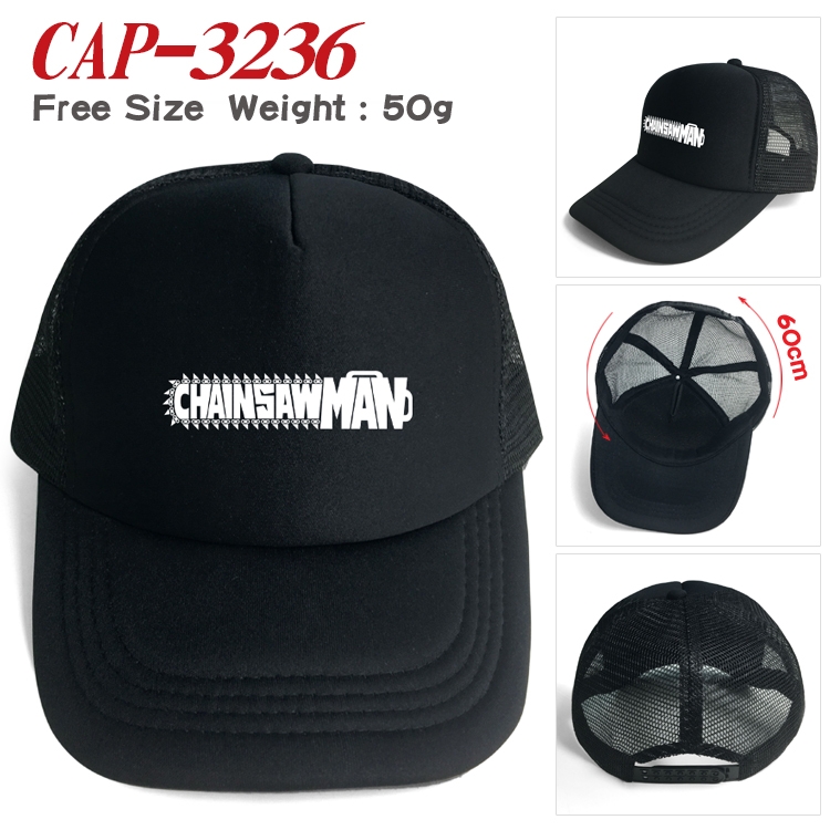 chainsaw man Anime mesh cap peaked cap sun hat 60cm CAP-3236