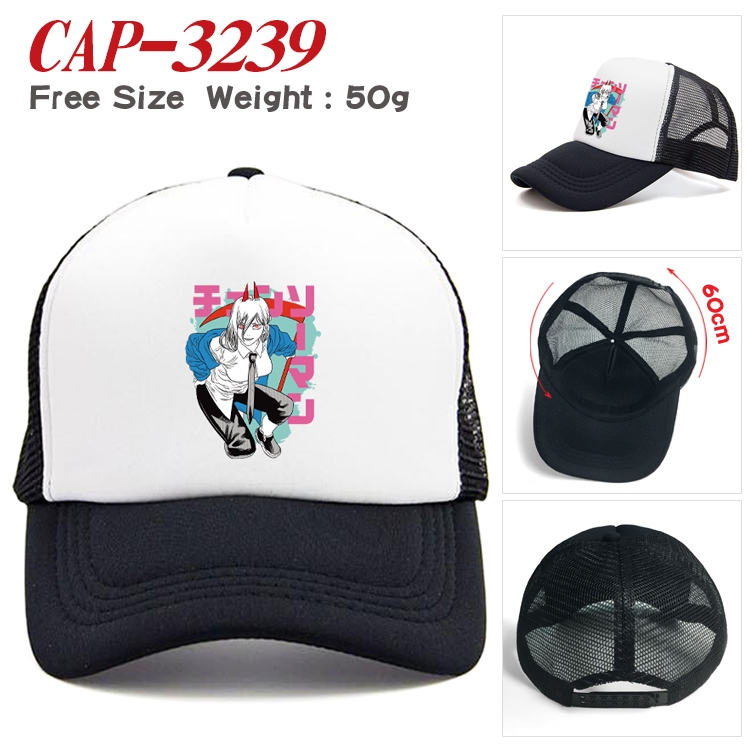 chainsaw man Anime mesh cap peaked cap sun hat 60cm  CAP-3239