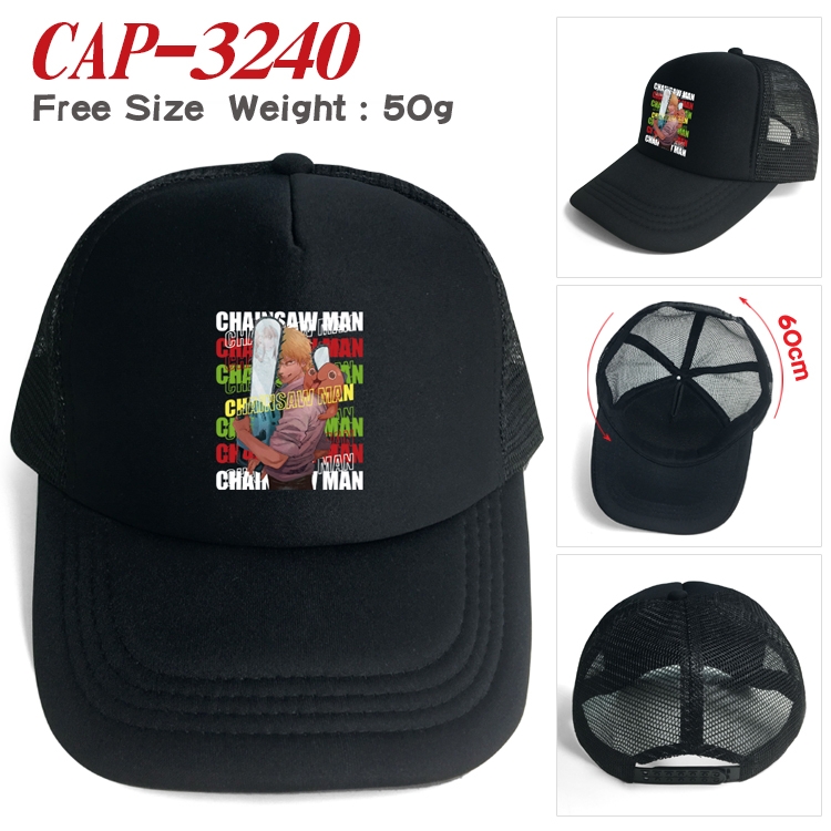 chainsaw man Anime mesh cap peaked cap sun hat 60cm CAP-3240