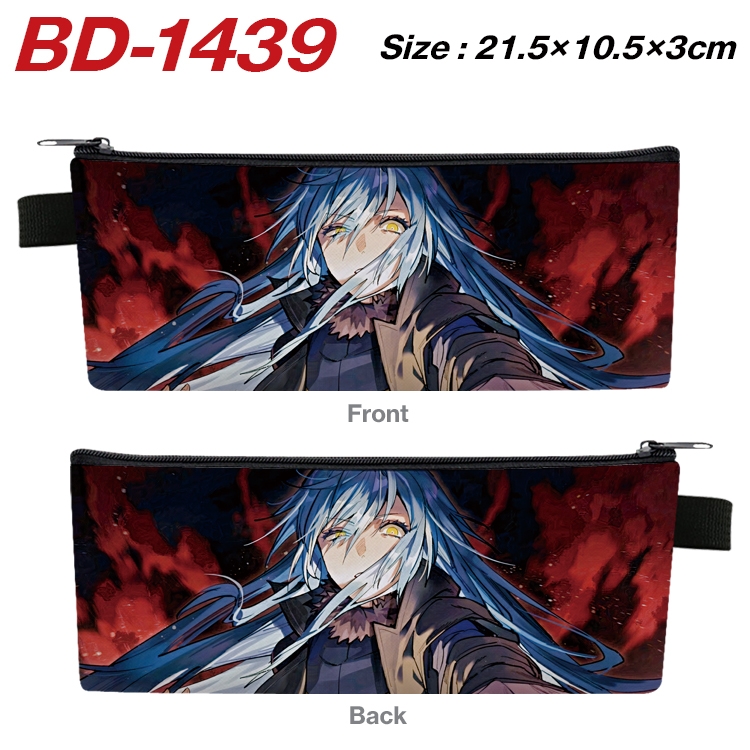 That Time I Got Slim Anime PU Leather Zipper Pencil Case Stationery Box 21.5X10.5X3CM BD-1439