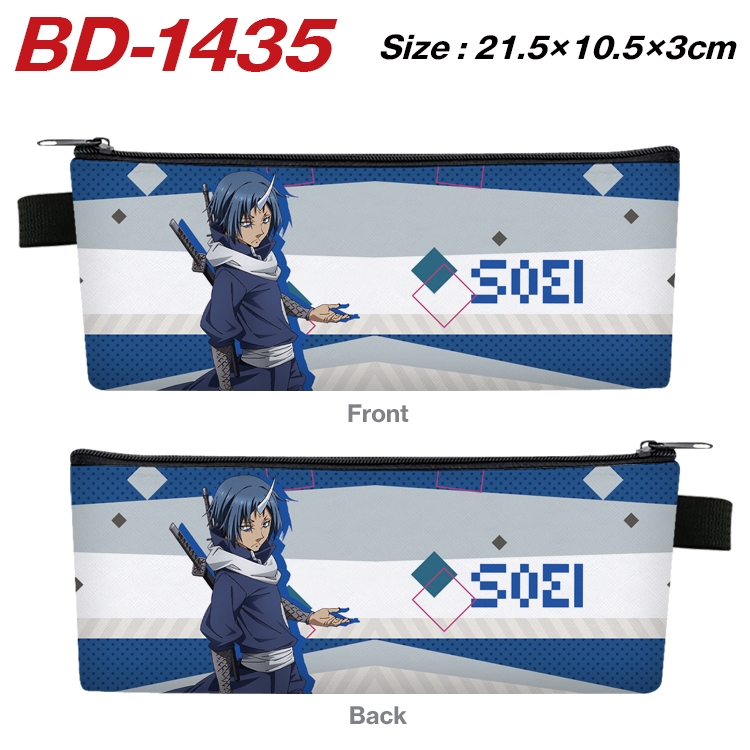 That Time I Got Slim Anime PU Leather Zipper Pencil Case Stationery Box 21.5X10.5X3CM BD-1435