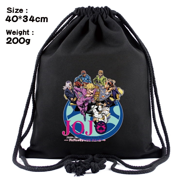JoJos Bizarre Adventure Anime Coloring Book Drawstring Backpack 40X34cm 200g