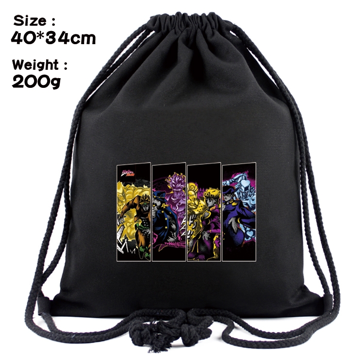 JoJos Bizarre Adventure Anime Coloring Book Drawstring Backpack 40X34cm 200g