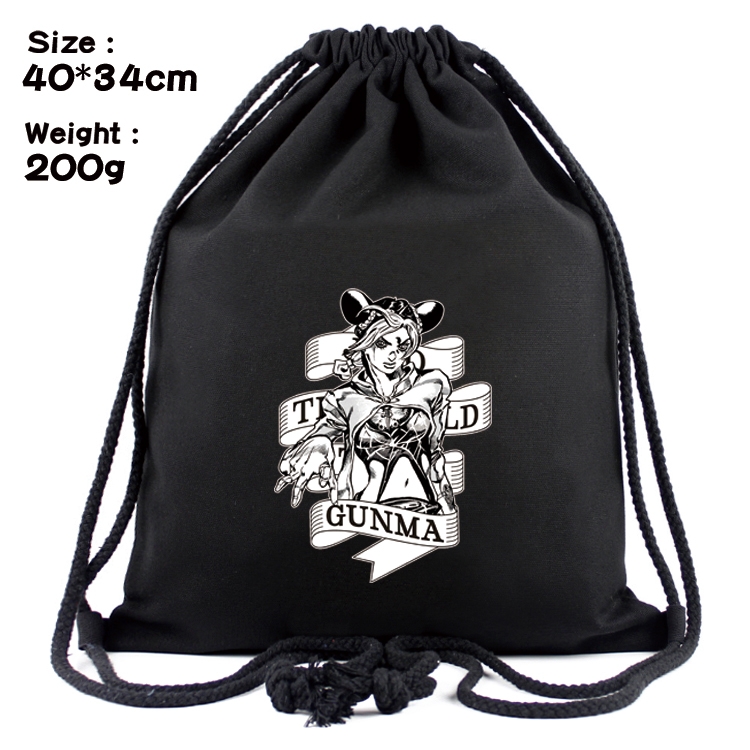 JoJos Bizarre Adventure Anime Coloring Book Drawstring Backpack 40X34cm 200g