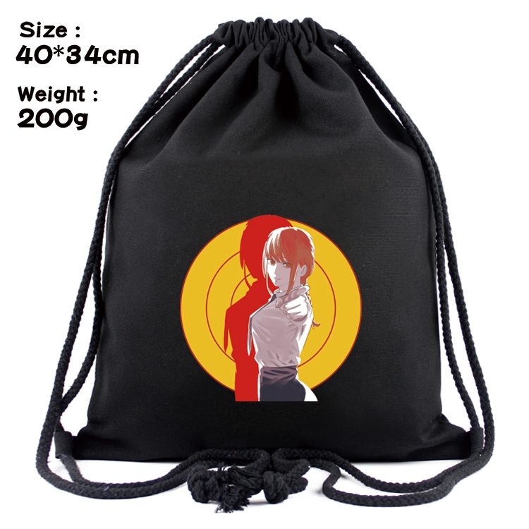 chainsaw man Anime Coloring Book Drawstring Backpack 40X34cm 200g