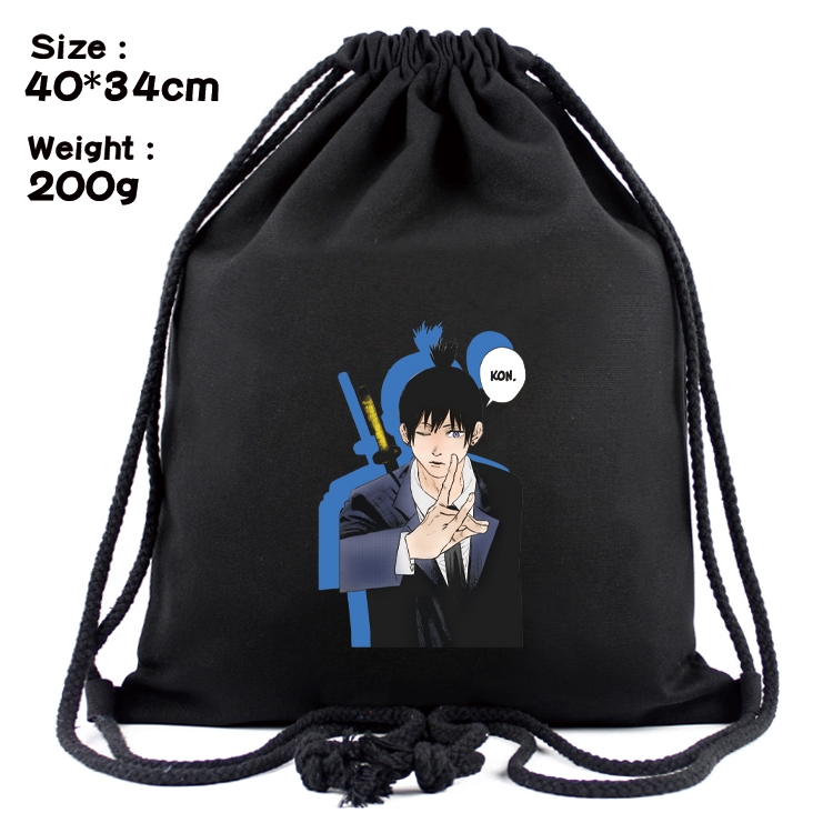 chainsaw man Anime Coloring Book Drawstring Backpack 40X34cm 200g