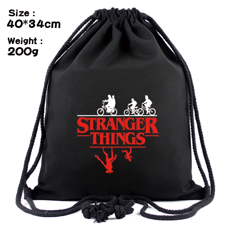 Stranger Things Anime Coloring Book Drawstring Backpack 40X34cm 200g