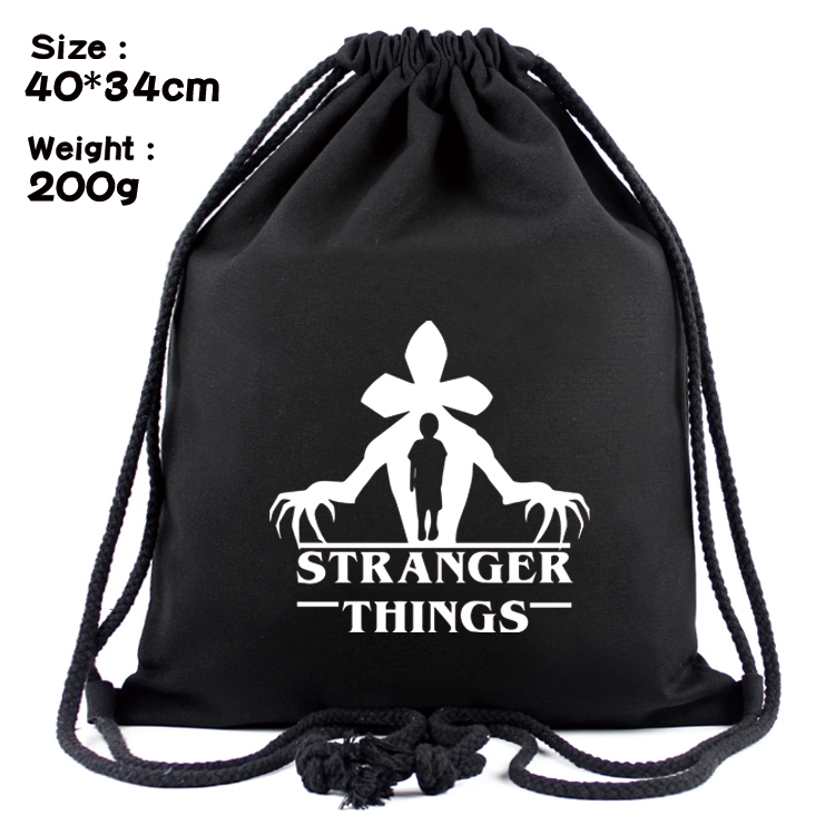 Stranger Things Anime Coloring Book Drawstring Backpack 40X34cm 200g