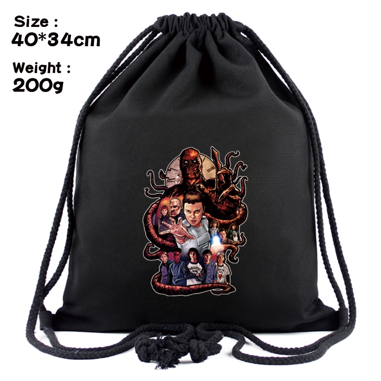 Stranger Things Anime Coloring Book Drawstring Backpack 40X34cm 200g