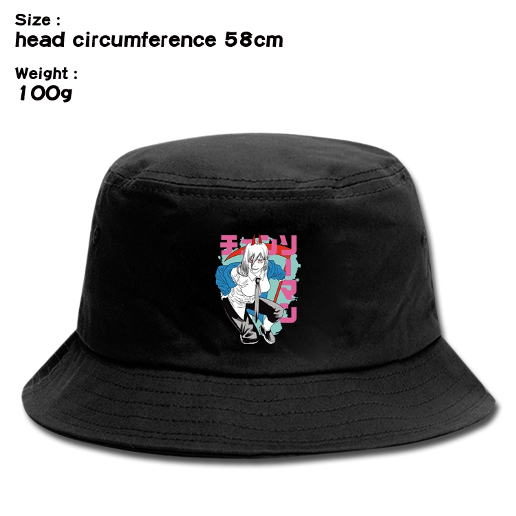 chainsaw man Anime canvas fisherman hat sun hat 58cm