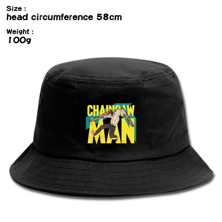 chainsaw man Anime canvas fisherman hat sun hat 58cm