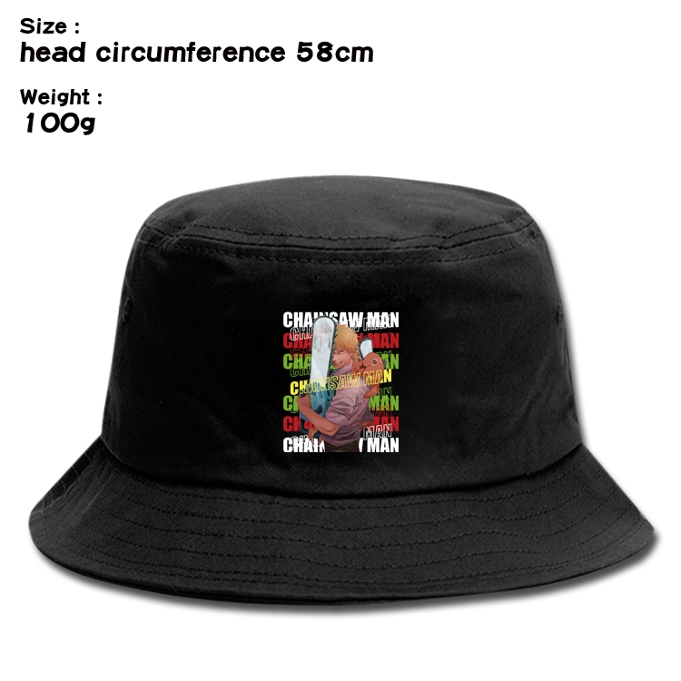 chainsaw man Anime canvas fisherman hat sun hat 58cm