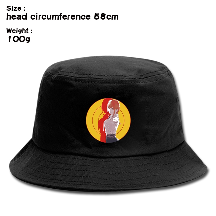 chainsaw man Anime canvas fisherman hat sun hat 58cm