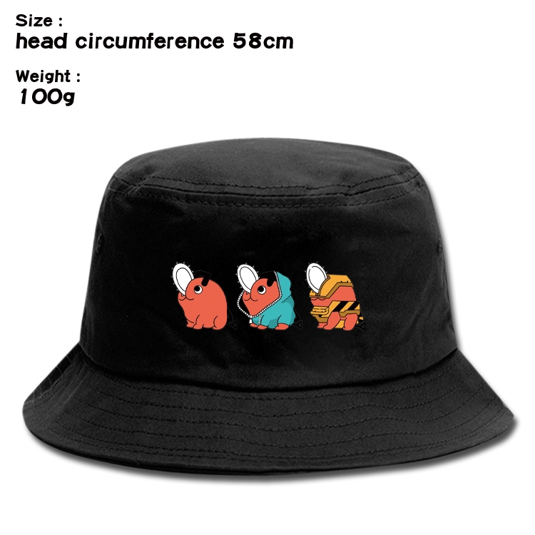 chainsaw man Anime canvas fisherman hat sun hat 58cm