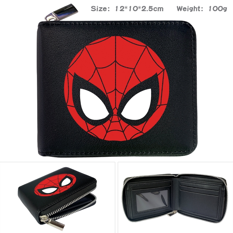 Super hero Anime Full Color Short All Inclusive Zipper Wallet 10x12x2.5cm