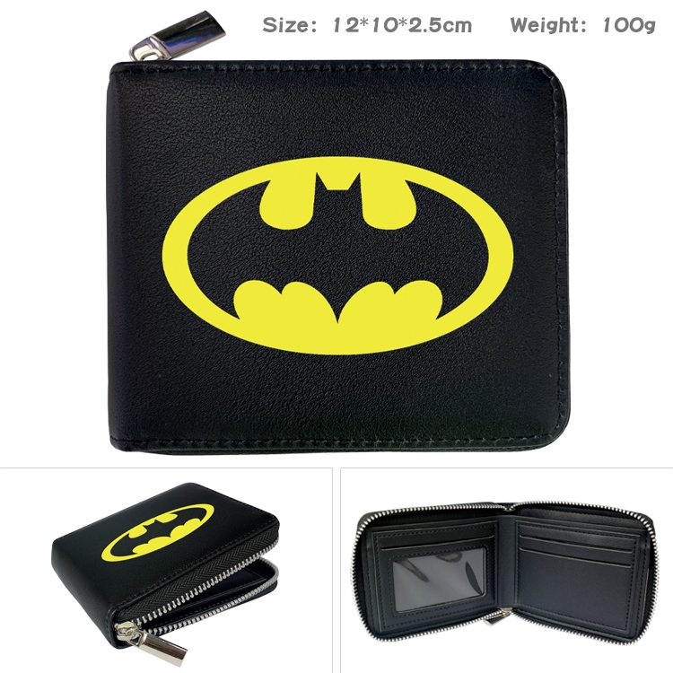 Super hero Anime Full Color Short All Inclusive Zipper Wallet 10x12x2.5cm