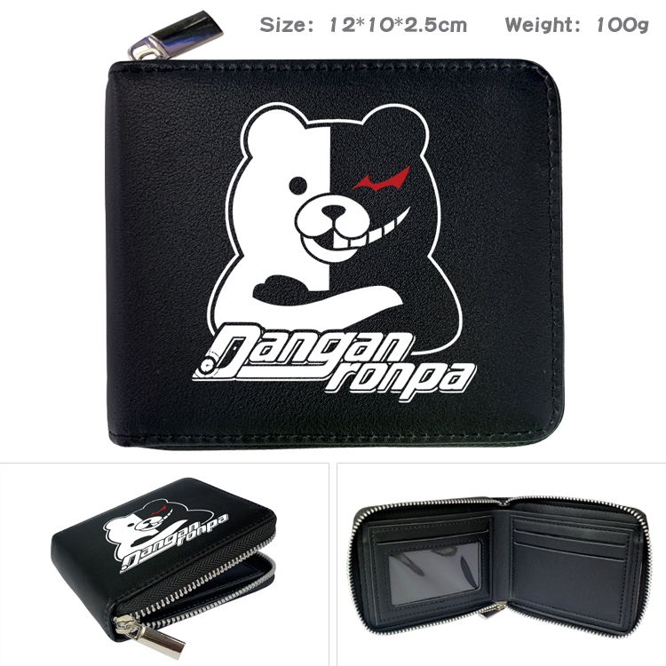 Dangan-Ronpa Anime Full Color Short All Inclusive Zipper Wallet 10x12x2.5cm