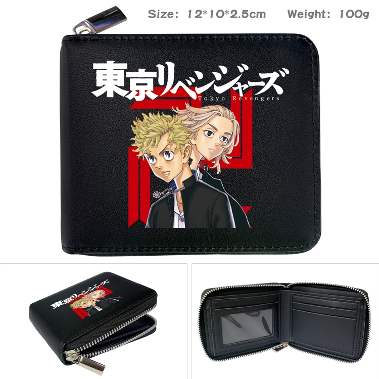 Tokyo Revengers Anime Full Color Short All Inclusive Zipper Wallet 10x12x2.5cm