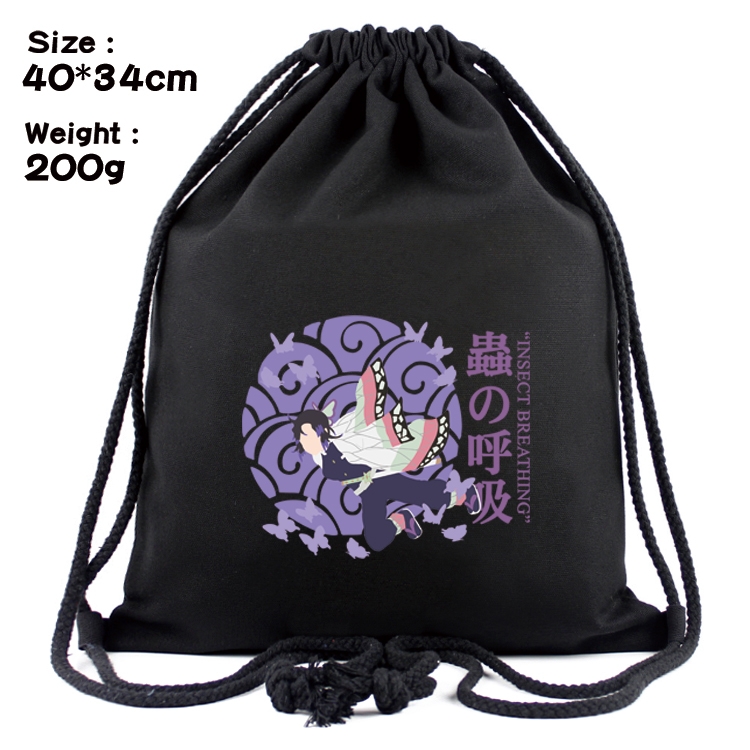 Demon Slayer Kimets Anime Coloring Book Drawstring Backpack 40X34cm 200g