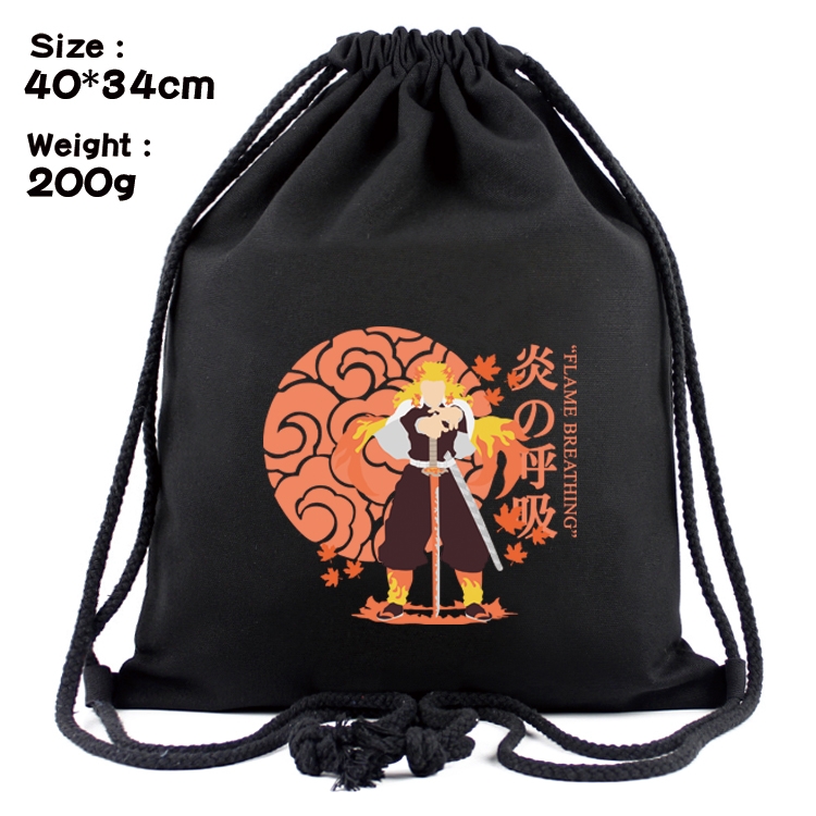 Demon Slayer Kimets Anime Coloring Book Drawstring Backpack 40X34cm 200g