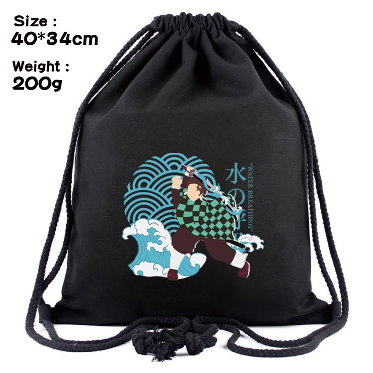 Demon Slayer Kimets Anime Coloring Book Drawstring Backpack 40X34cm 200g