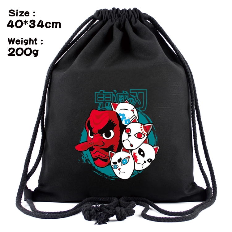 Demon Slayer Kimets Anime Coloring Book Drawstring Backpack 40X34cm 200g